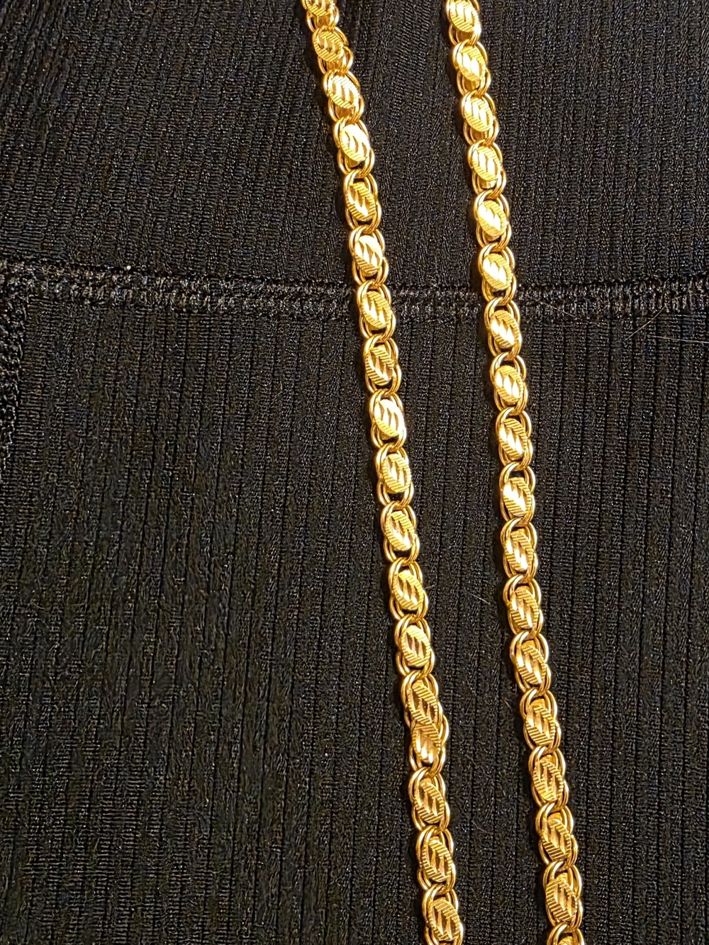 21k Gold Damascus Chain W/ Stamp 21k Not Plated Almost 13grams 16" - Picture 5 of 14